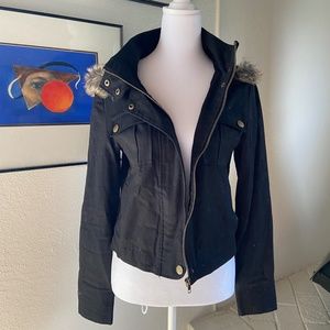 Black Faux Fur Jacket